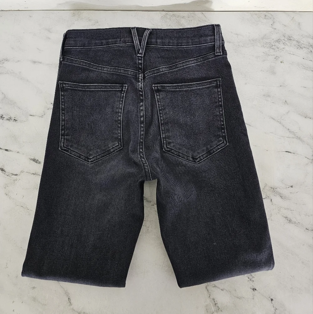 Veronica Beard Debbie Ankle Skinny High Rise  Black Gray Jeans 27 Preowned‎